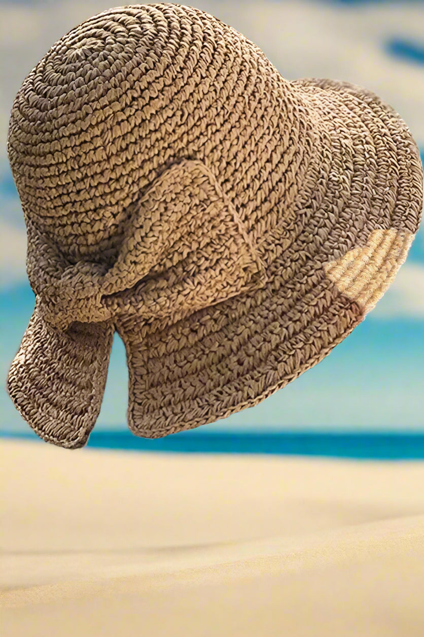 Mũ nón cói vành khuyết nơ dáng chuông thời trang Hity