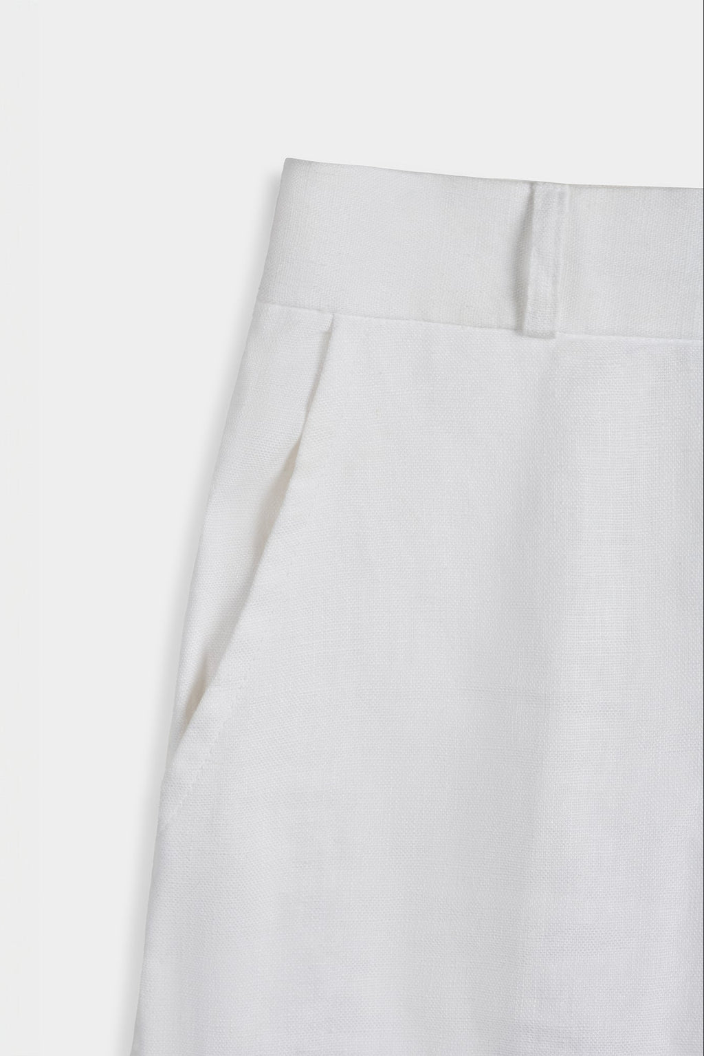 Quần ống đứng slimfit linen trắng thời trang Hity