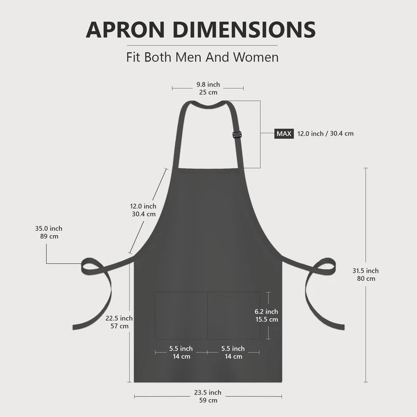 Tạp dề linen thêu tay apron thời trang Hity