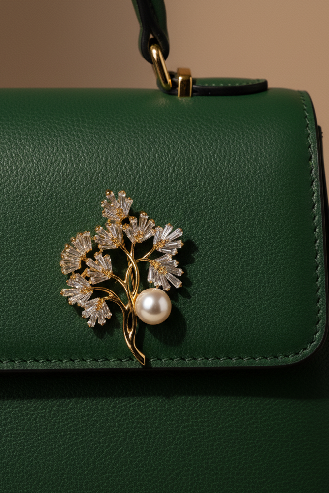 Trâm cài áo ngọc trai baroque thời trang Hity