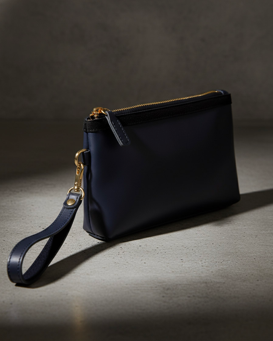 Ví da cầm tay clutch da bò Ý thời trang Hity