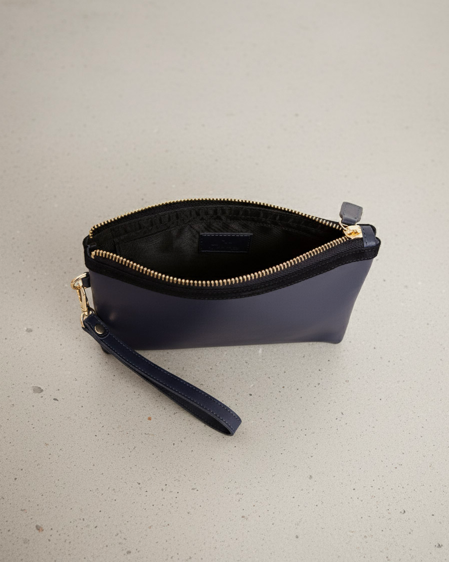 Ví da cầm tay clutch da bò Ý thời trang Hity