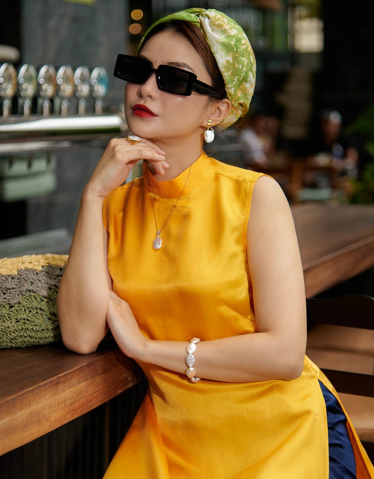 Vòng cổ bạc ngọc trai baroque thời trang Hity
