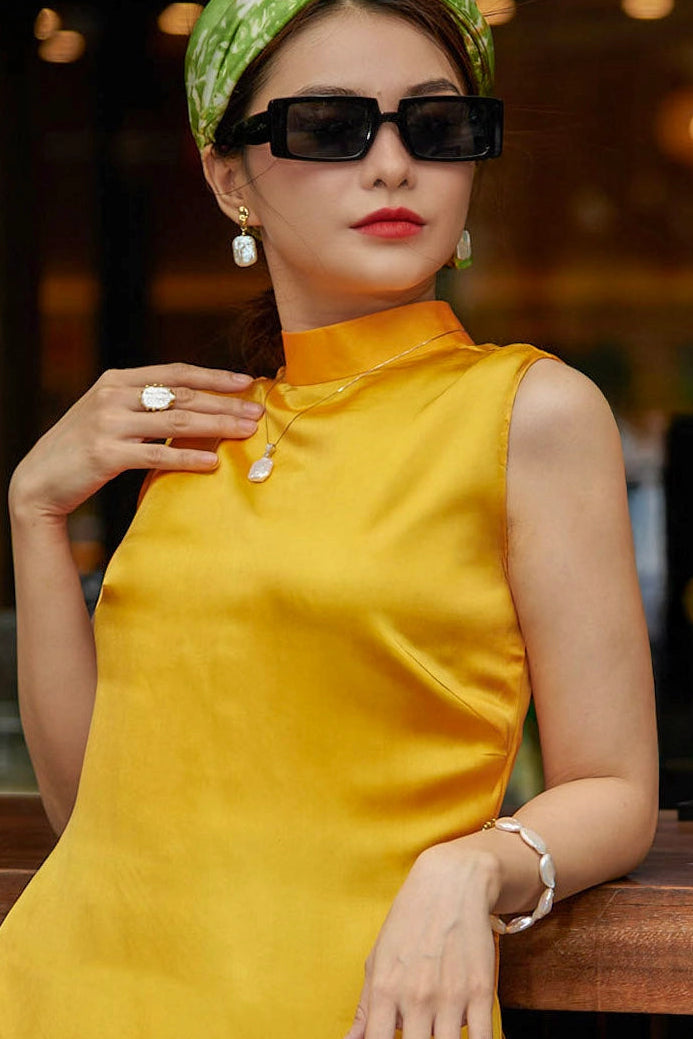 Vòng cổ bạc ngọc trai baroque thời trang Hity