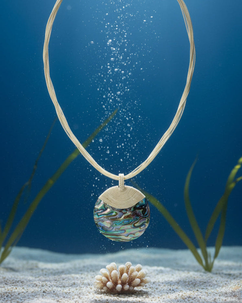 Vòng cổ cửu khổng bào ngư trang sức thủ công mỹ nghệ thời trang Hity