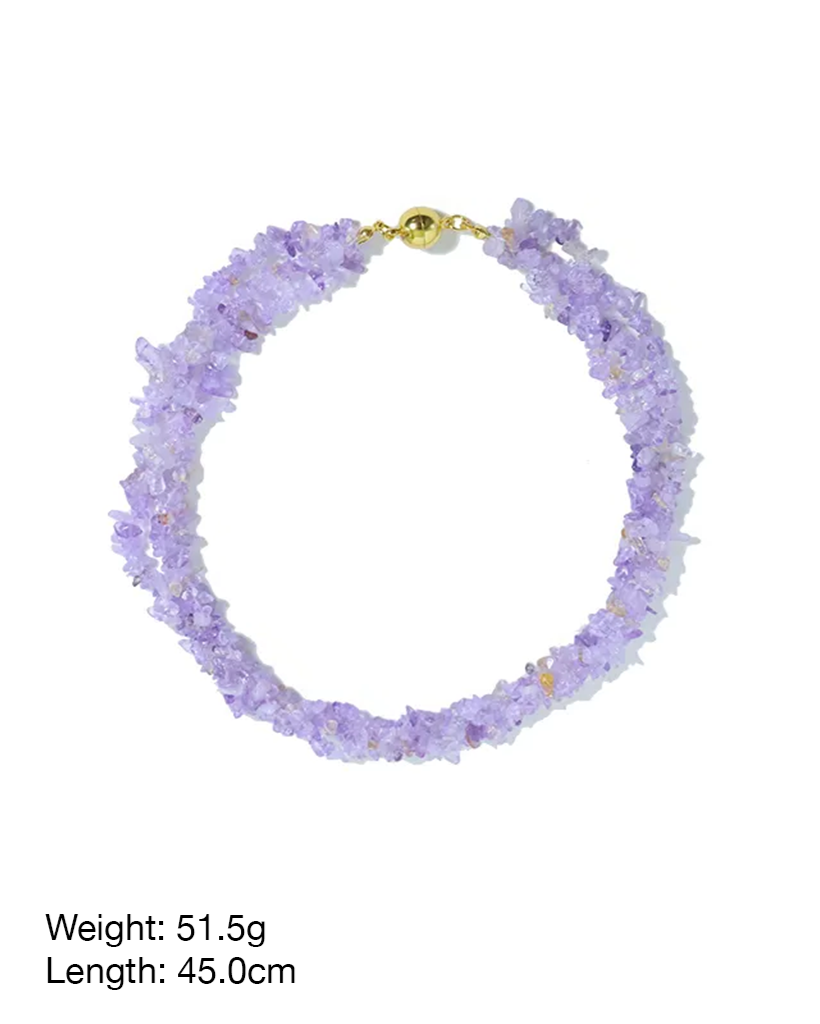 Vòng cổ thạch anh tím thời trang Hity