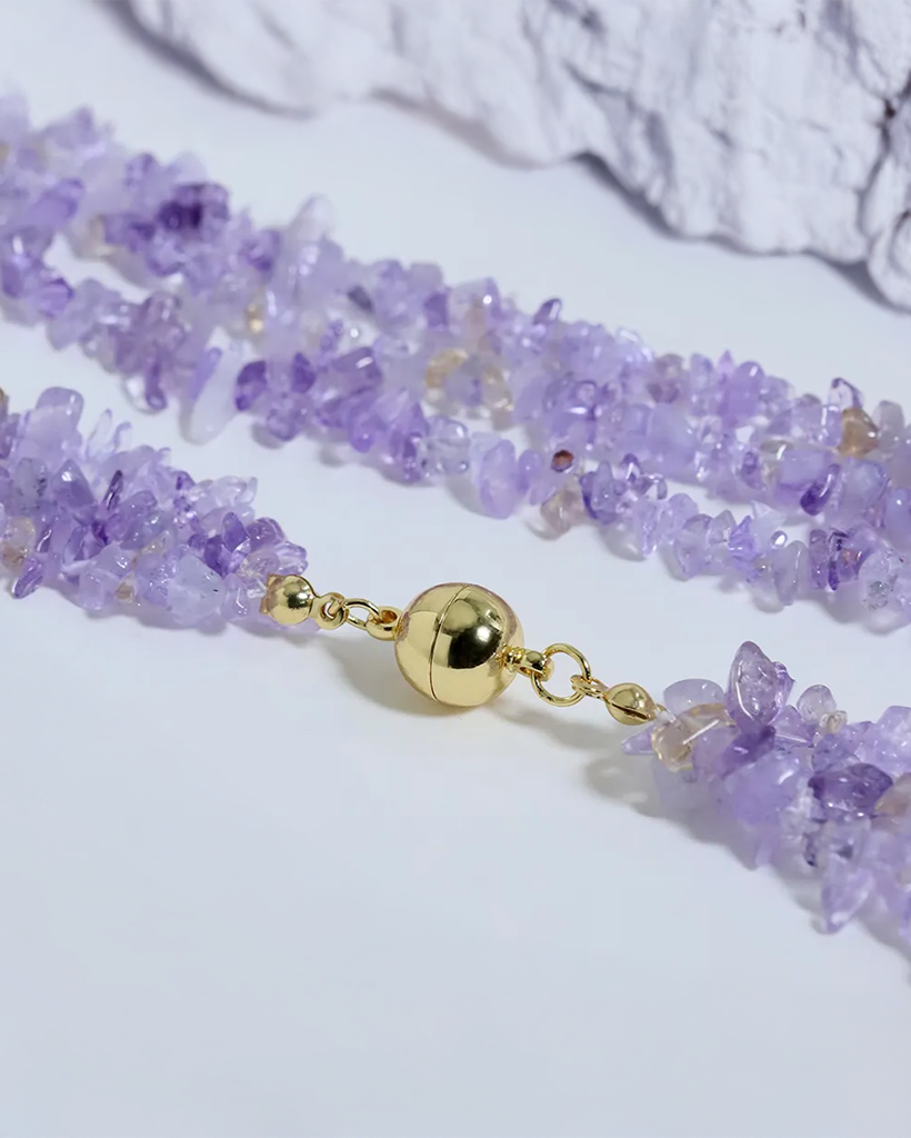 Vòng cổ thạch anh tím thời trang Hity