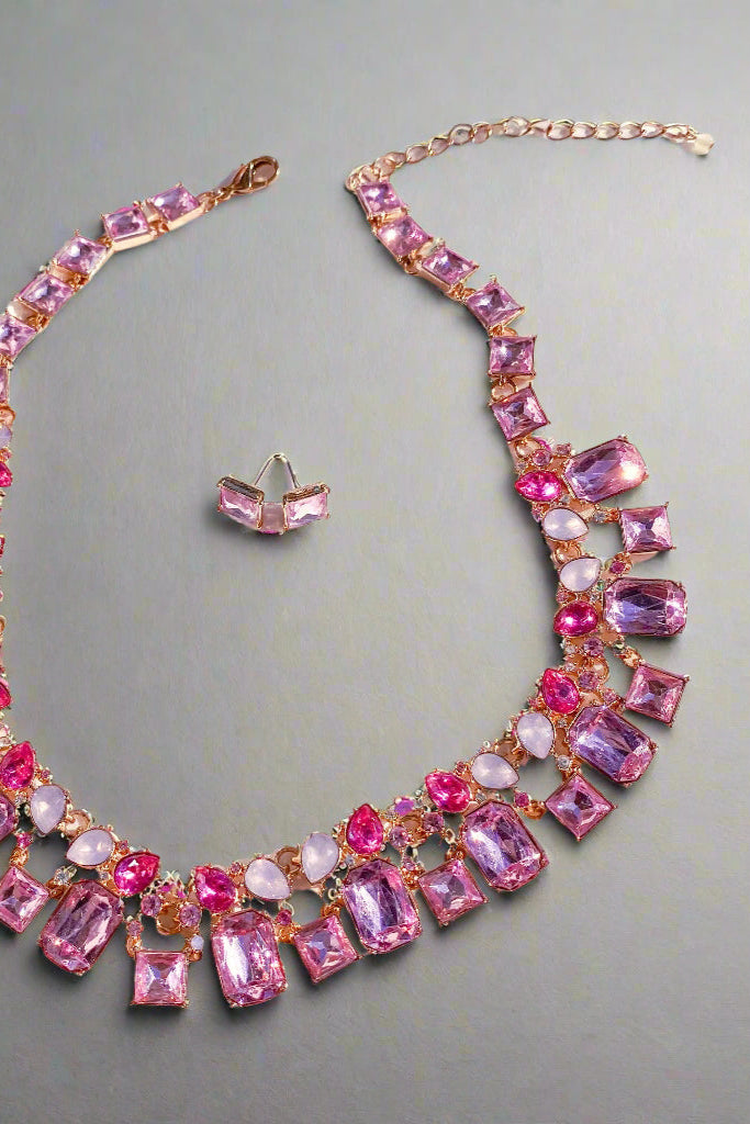 Vòng cổ pha lê trang sức đi tiệc thời trang Hity