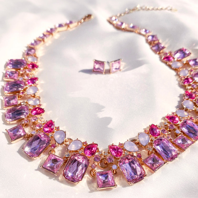 Vòng cổ pha lê trang sức đi tiệc thời trang Hity