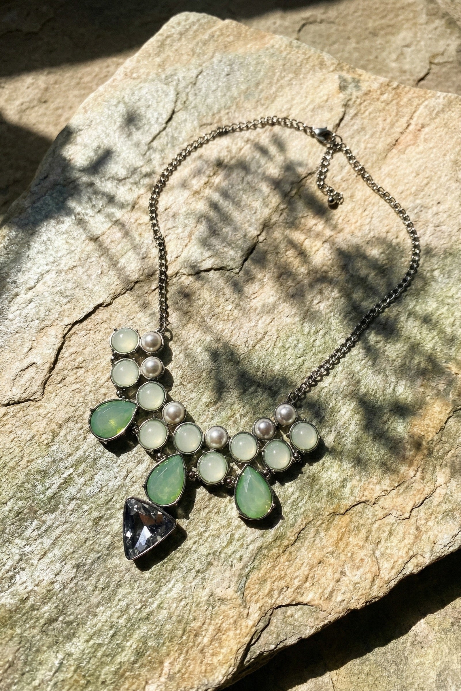 Vòng cổ pha lê xanh thời trang Hity