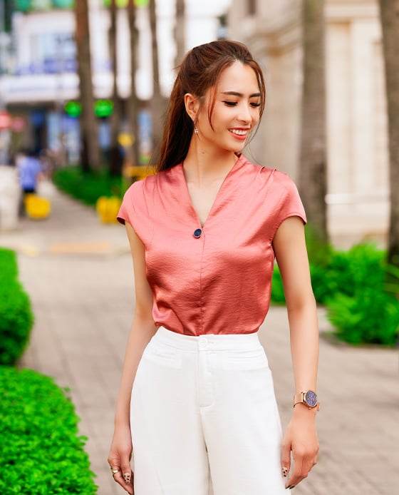 Áo Xếp Ly Vai Nam Du TOP162 - Hity