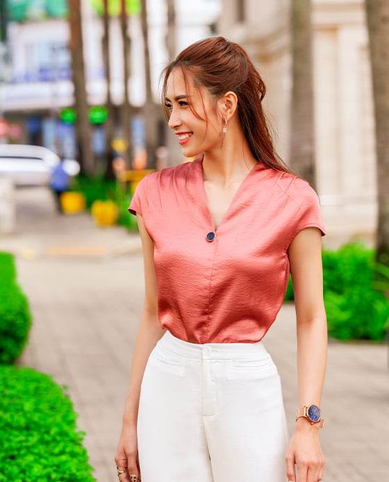 Áo Xếp Ly Vai Nam Du TOP162 - Hity