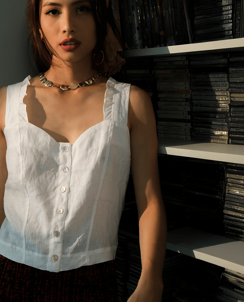 Áo Croptop Linen Nắng TOP186 - Hity