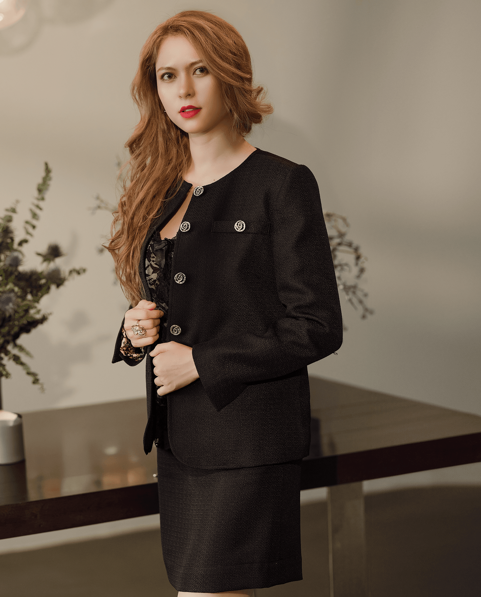 Áo Jacket Tweed Nam Hà TOP187 - Hity