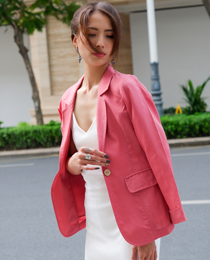 Áo Khoác Blazer Linen Sakura TOP125