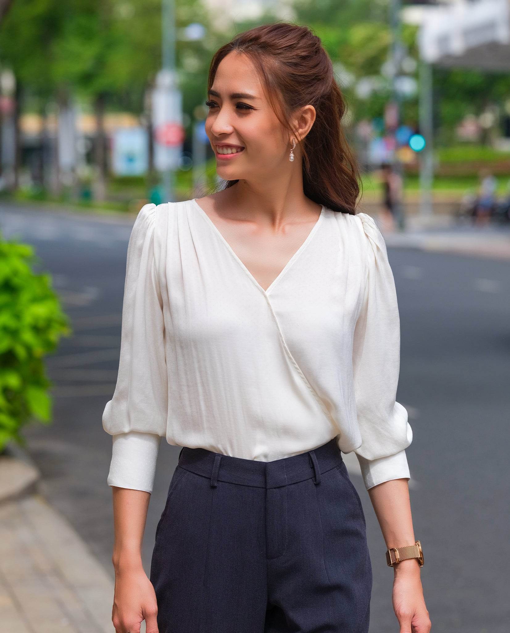 Áo Đắp Vạt Hoa Ban TOP100 - Hity