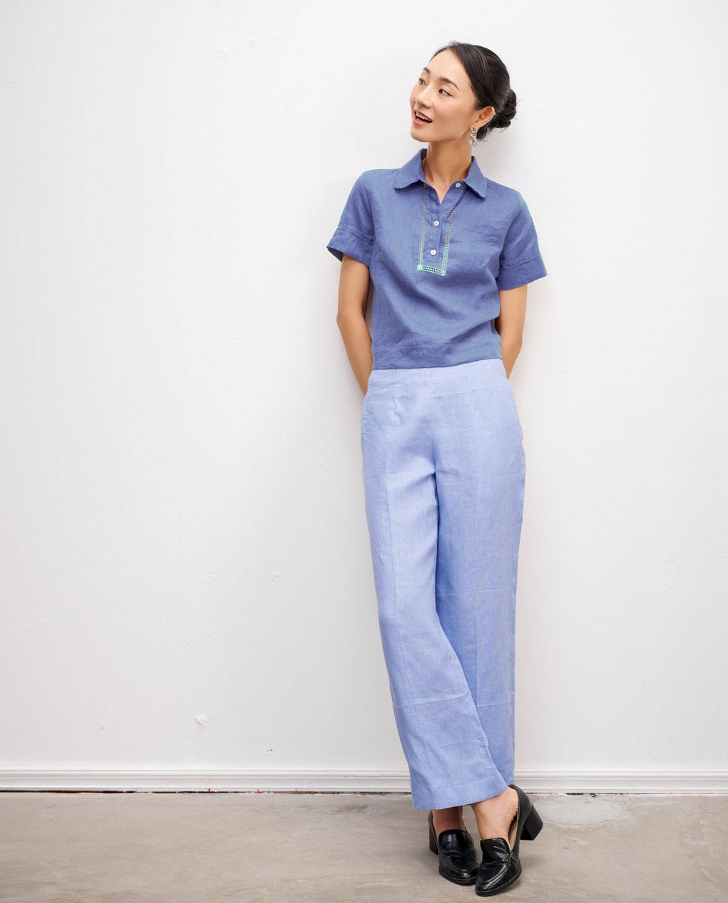 Áo Linen Rua Rút Chỉ Thạch TOP195Limited - Hity