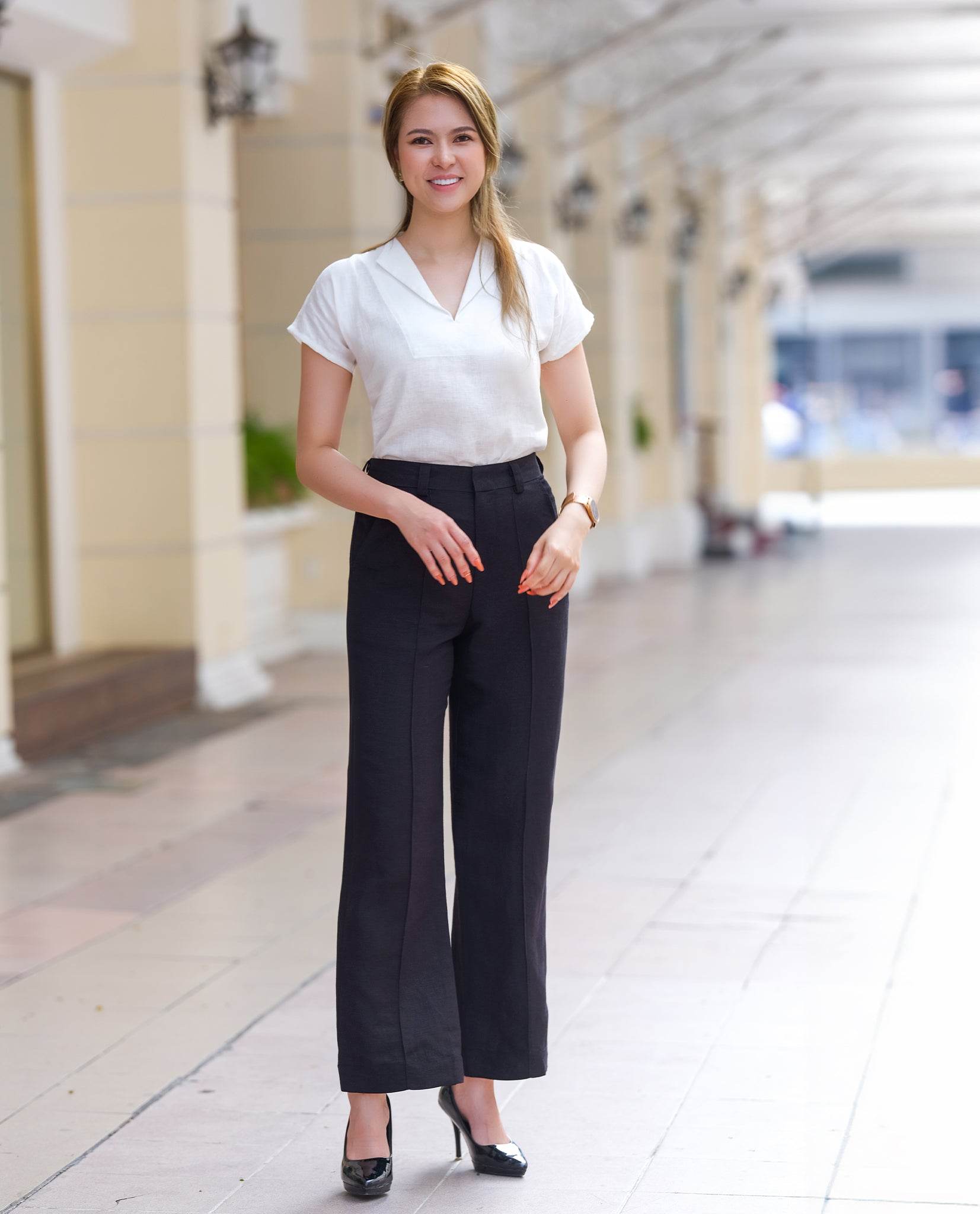 Áo Cổ Ve Linen Sương TOP158 - Hity