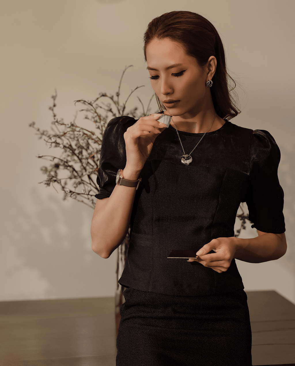 Áo Peplum Tweed Thái Hoà TOP184 - Hity