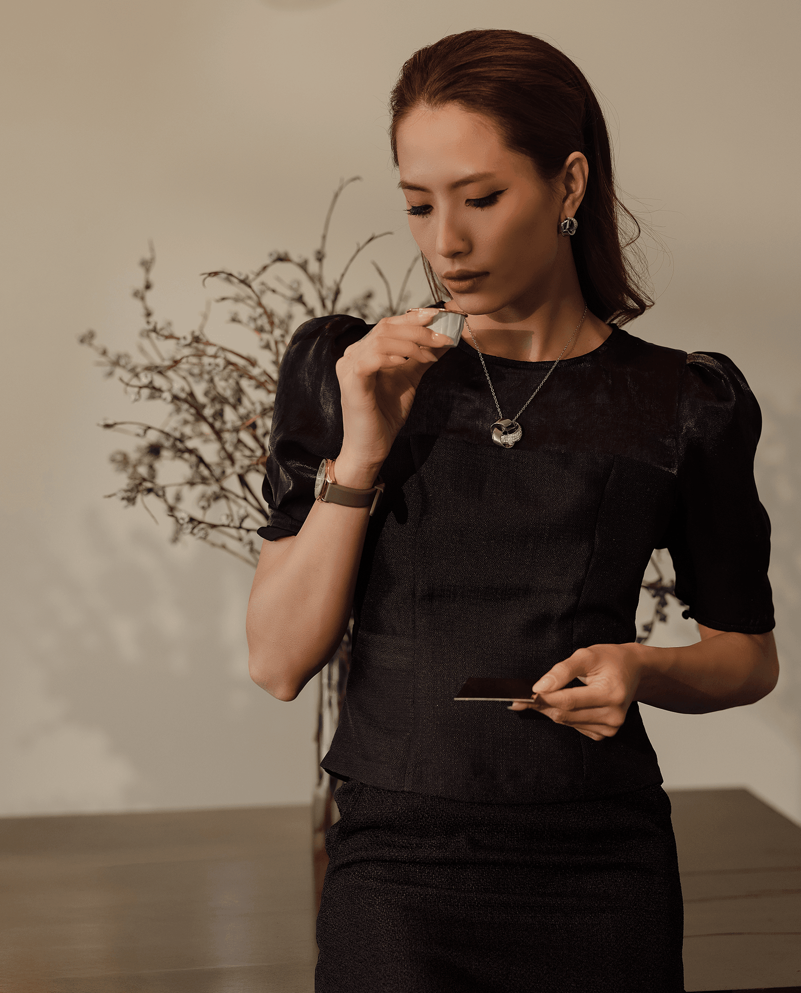 Áo Peplum Tweed Thái Hoà TOP184 - Hity