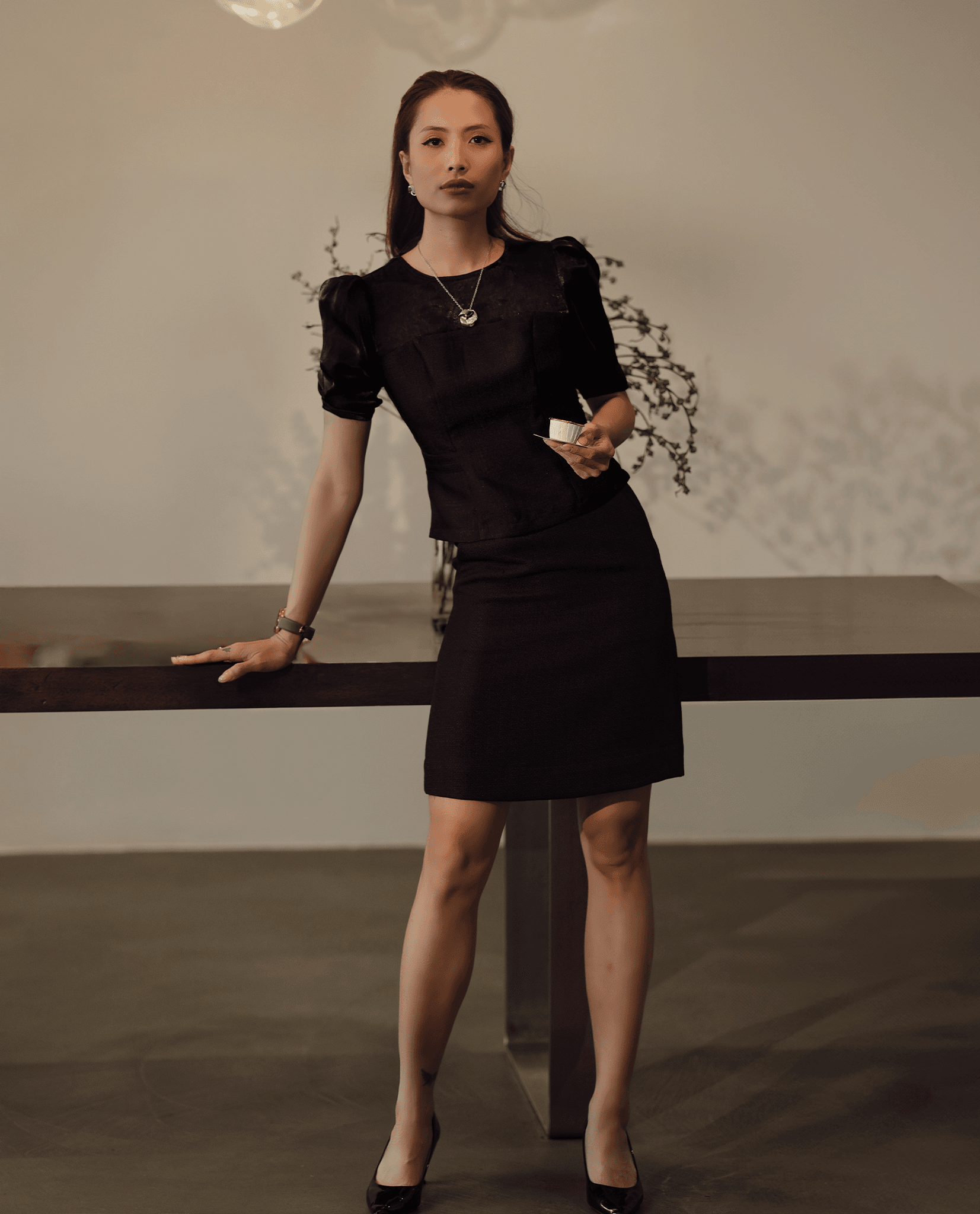 Áo Peplum Tweed Thái Hoà TOP184 - Hity