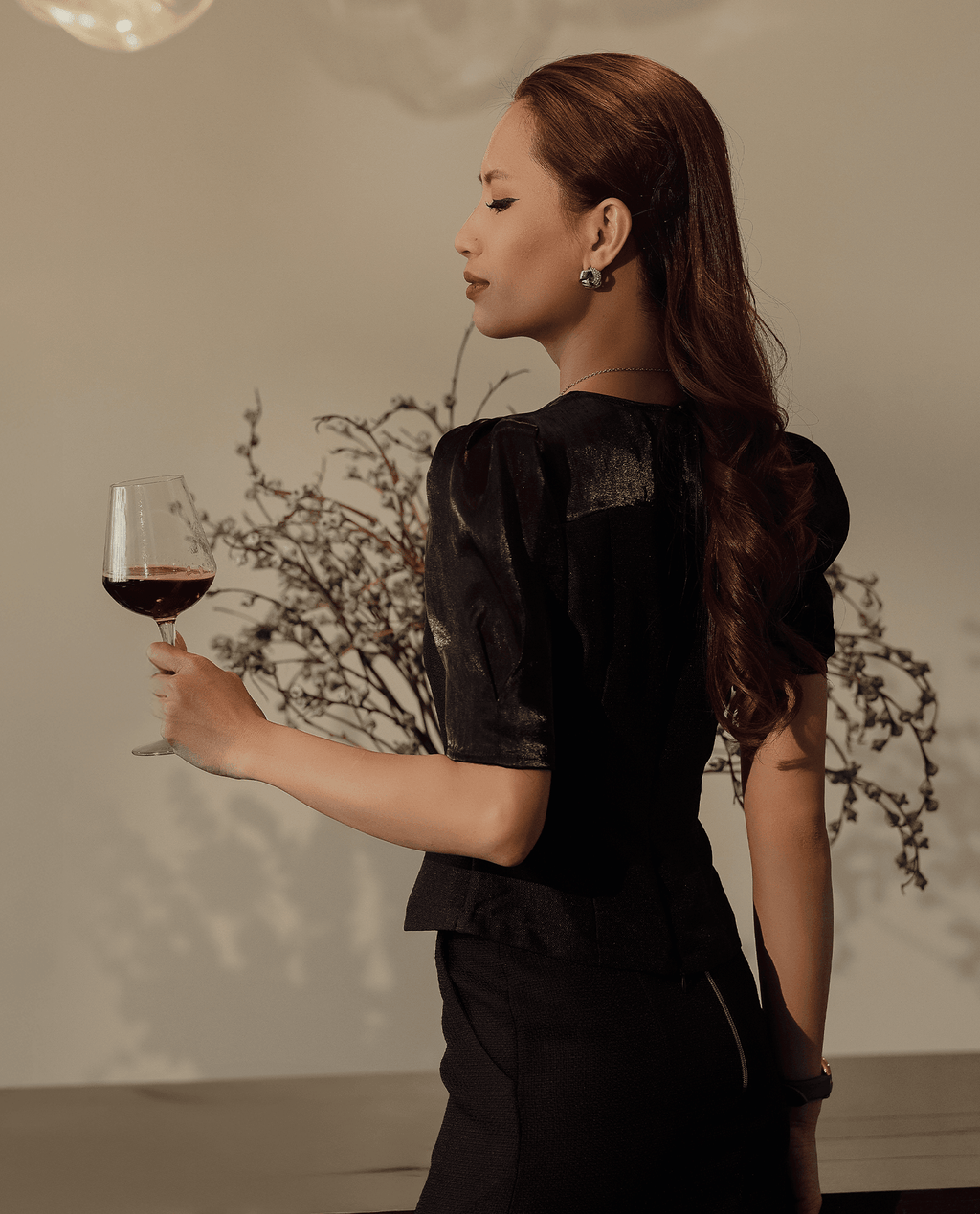 Áo Peplum Tweed Thái Hoà TOP184 - Hity