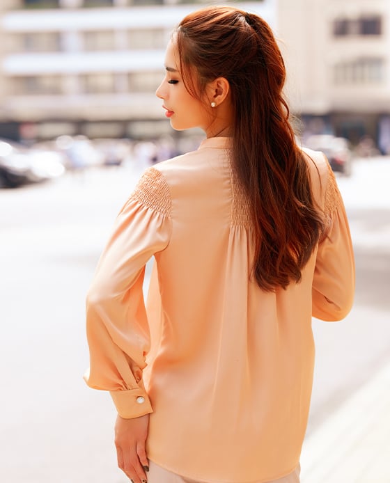 Áo Lụa Smocked Inka TOP163