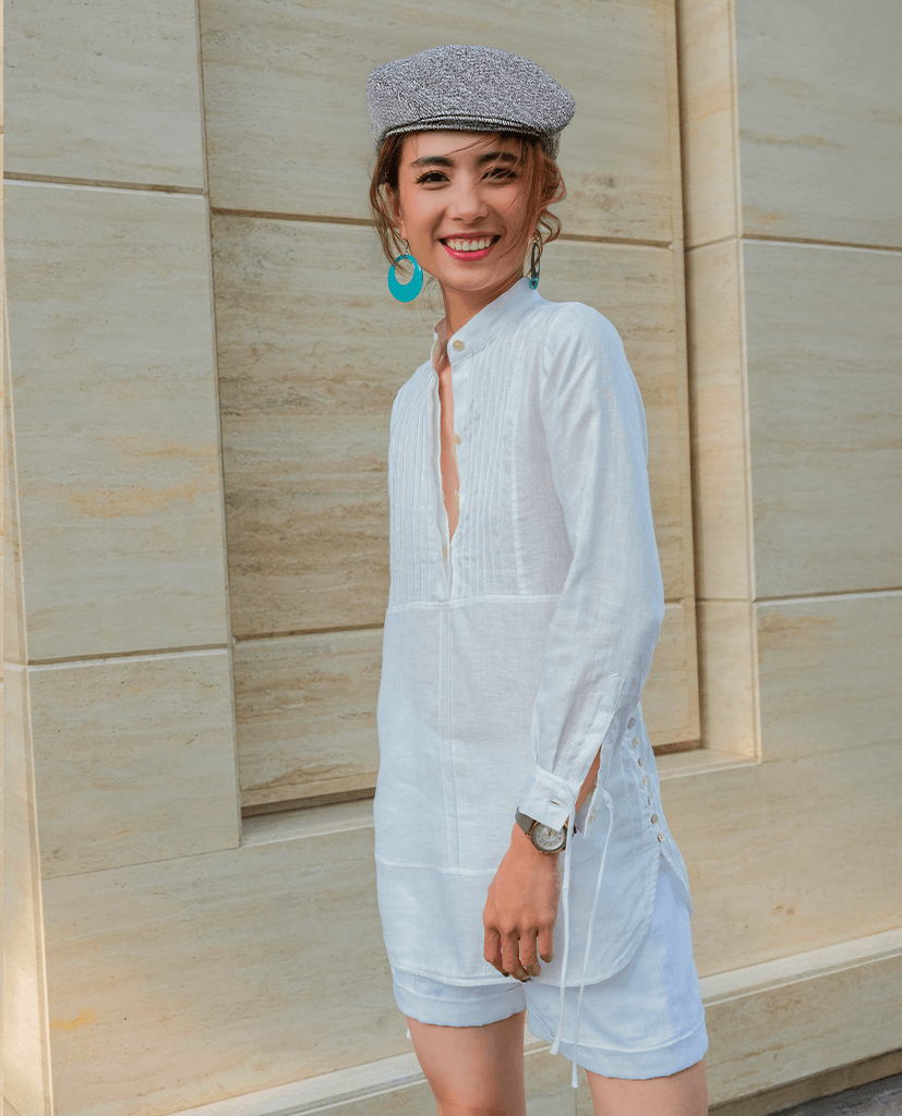 Áo Sơ Mi Cổ Trụ Linen Lan TOP154 - Hity