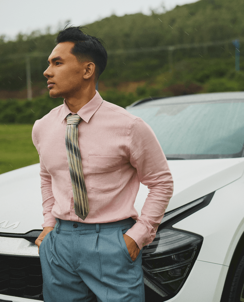 Áo Sơ Mi Linen Hồng Sa TOPM05 - Hity