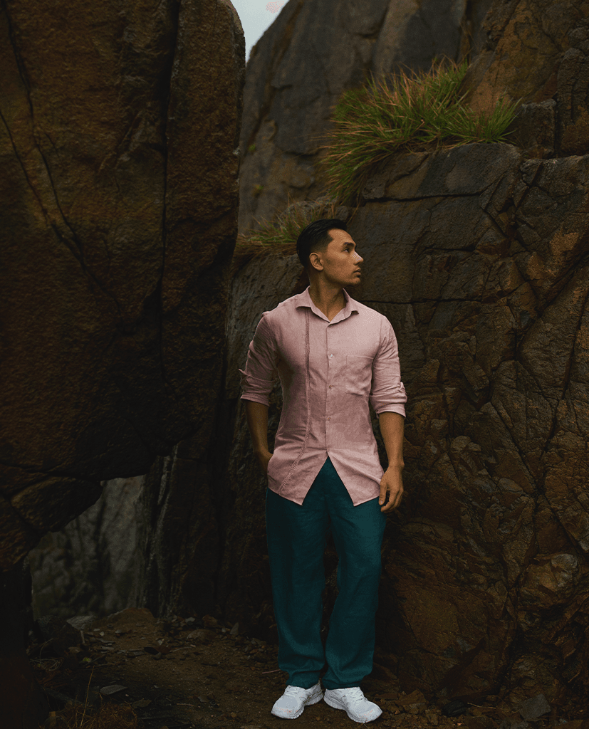 Áo Sơ Mi Linen Thêu Tay Nam Tử TOPM06 - Hity