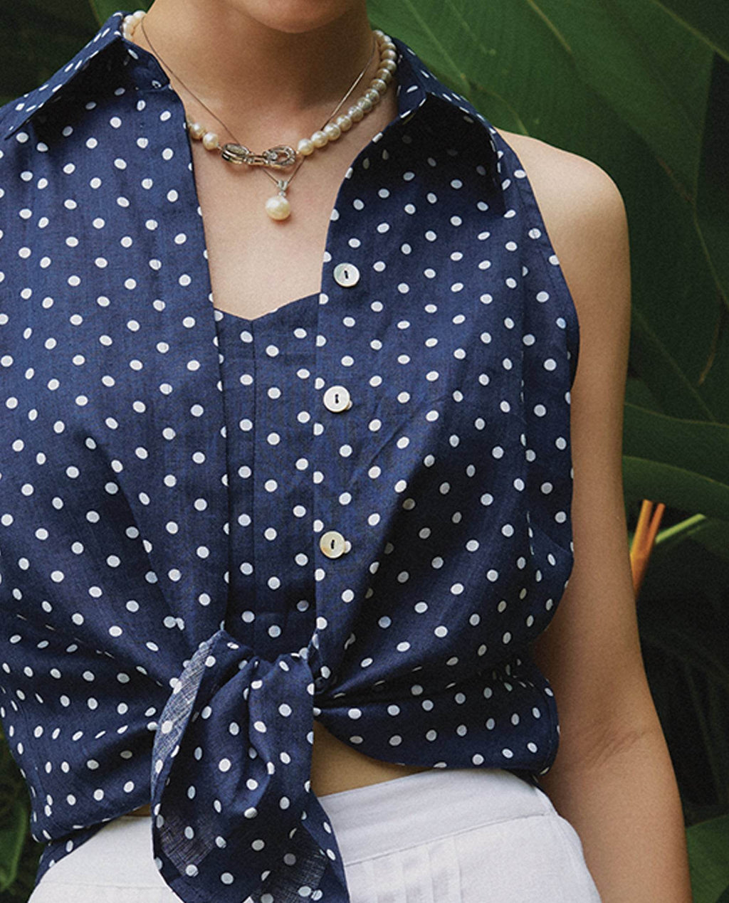 Áo Sơ Mi Halter Linen Hải Tinh TOP159 - Hity