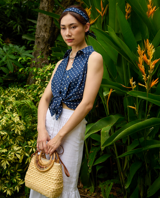 Áo Sơ Mi Halter Linen Hải Tinh TOP159