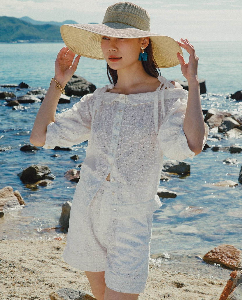 Áo Croptop Thêu Hạ Vũ TOP235 - Hity