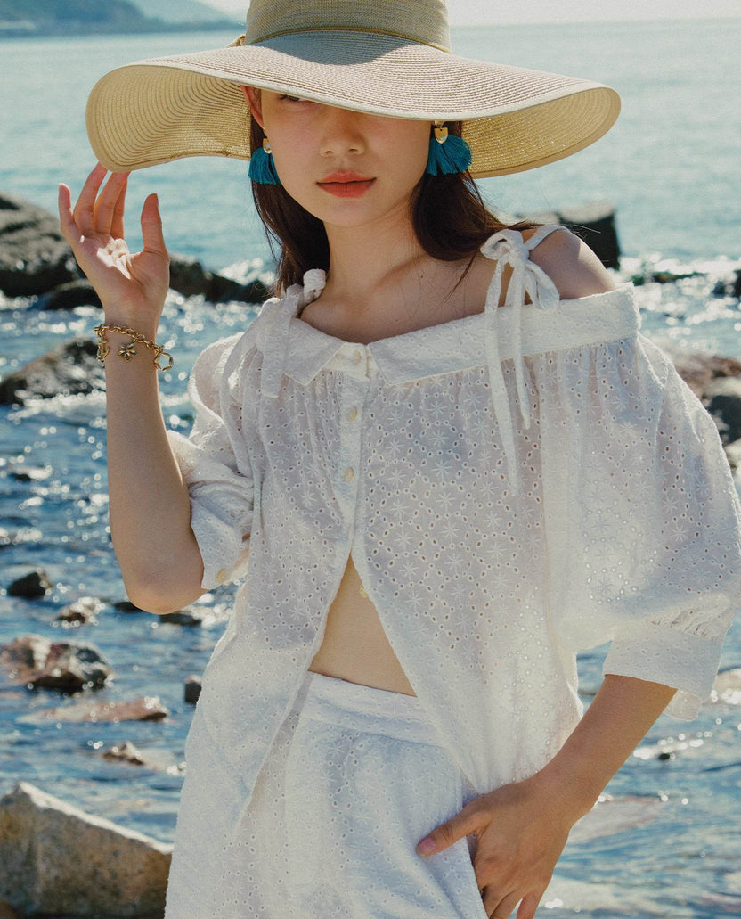 Áo Croptop Thêu Hạ Vũ TOP235 - Hity