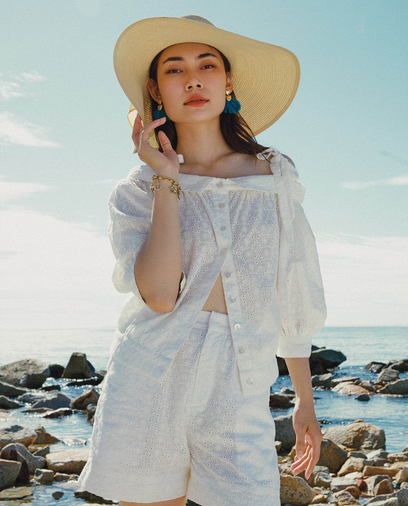 Áo Croptop Thêu Hạ Vũ TOP235 - Hity