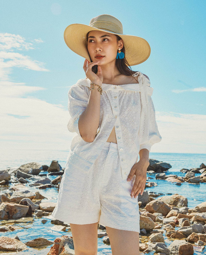 Áo Croptop Thêu Hạ Vũ TOP235 - Hity