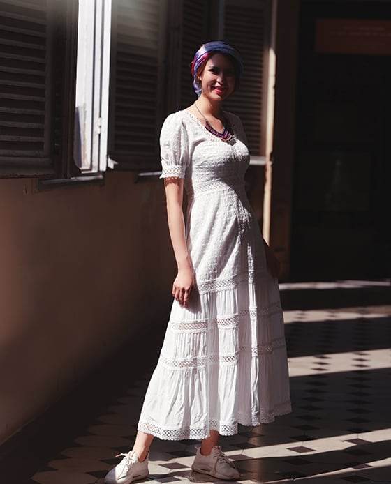 Đầm Maxi Cotton Nguyệt DRE119 - Hity