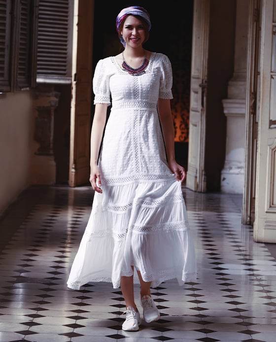 Đầm Maxi Cotton Nguyệt DRE119 - Hity