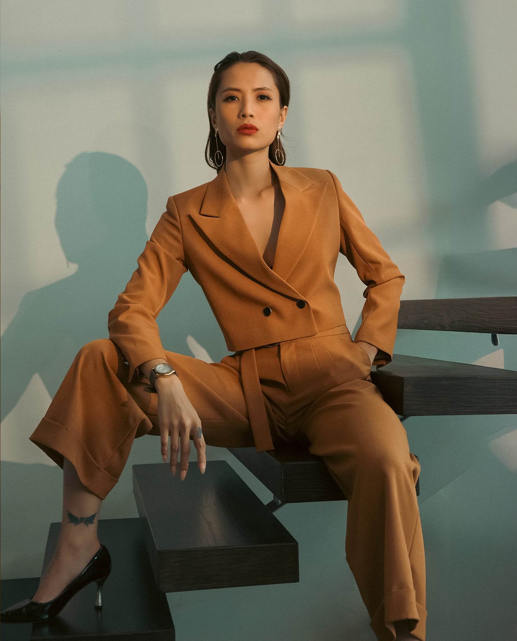 Áo Blazer Crop Mộc Ban TOP176 - Hity