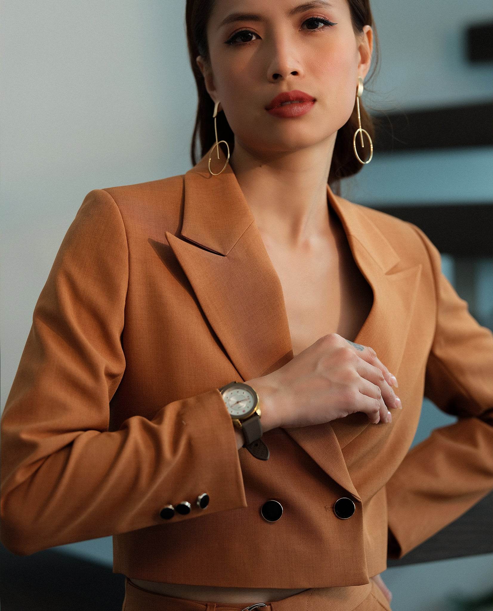 Áo Blazer Crop Mộc Ban TOP176 - Hity