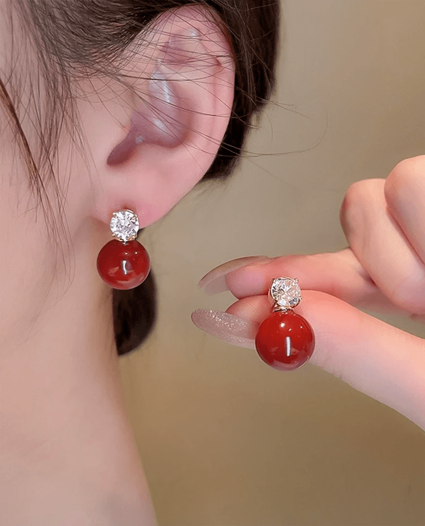 Bông Tai Hạt Ruby ACC113 - Hity