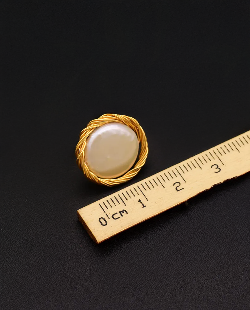 Bông Tai Nụ Ngọc Trai Baroque Handmade ACC267