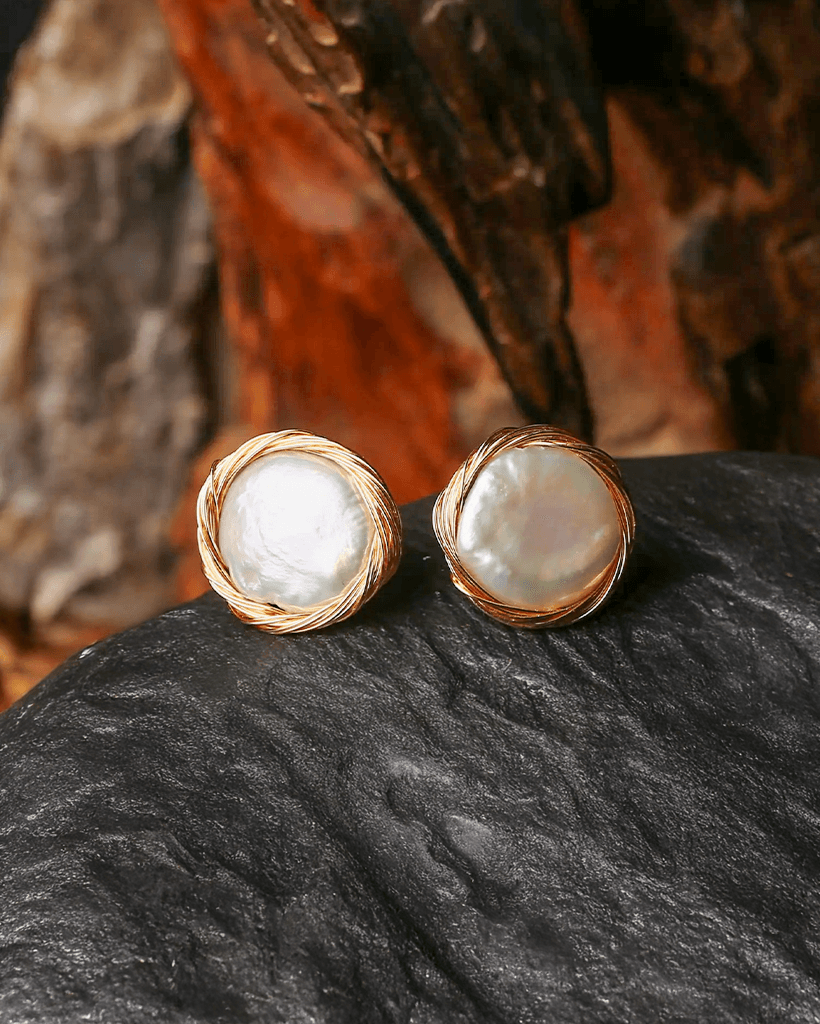 Bông Tai Nụ Ngọc Trai Baroque Handmade - Hity