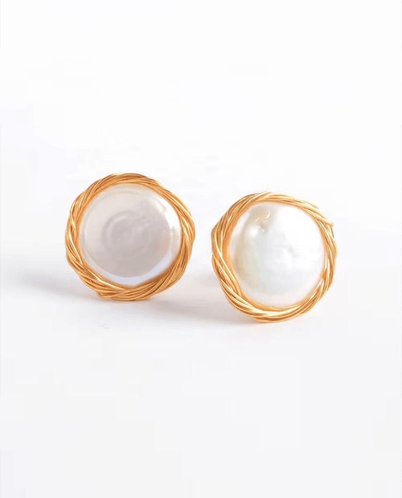 Bông Tai Nụ Ngọc Trai Baroque Handmade - Hity