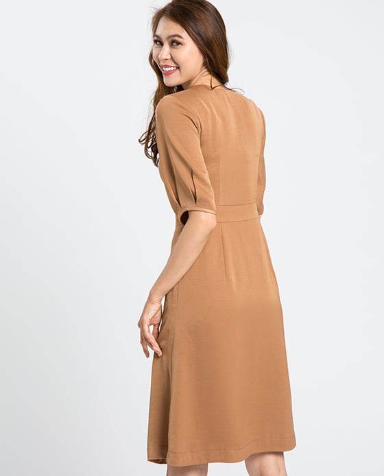 Đầm Ôm Eo Latte DRE077 - Hity