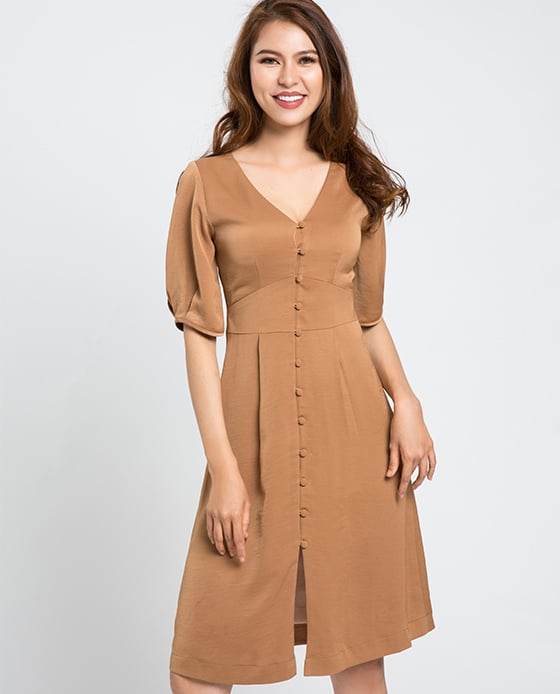 Đầm Ôm Eo Latte DRE077 - Hity