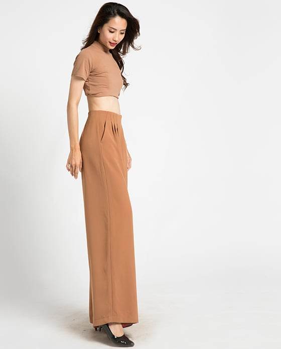 Quần Ống Rộng Palazzo Latte PAN030 - Hity