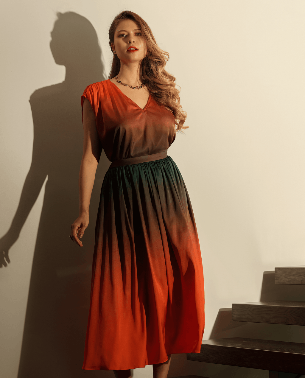 Váy Maxi Ombre Hoàng Hôn SKI040 - Hity