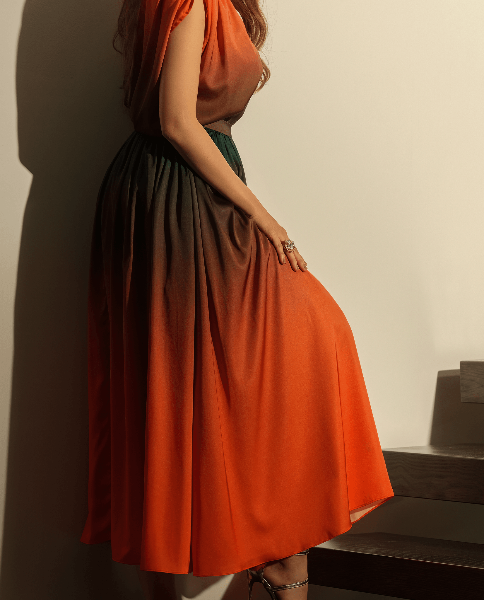 Váy Maxi Ombre Hoàng Hôn SKI040 - Hity