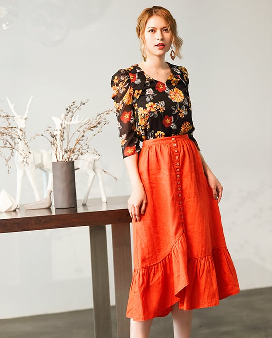 Váy Midi Linen Amsterdam SKI034